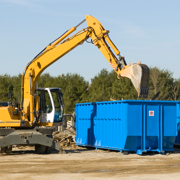 are there any restrictions on where a residential dumpster can be placed in Haigler